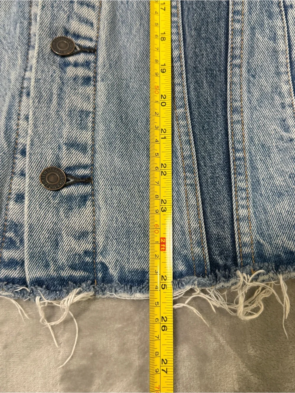 Levi's Altered Denim Patchwork Trucker Jacket Type III Size Medium Blue